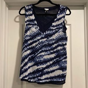 🌑 Dynamite Navy and White Tank